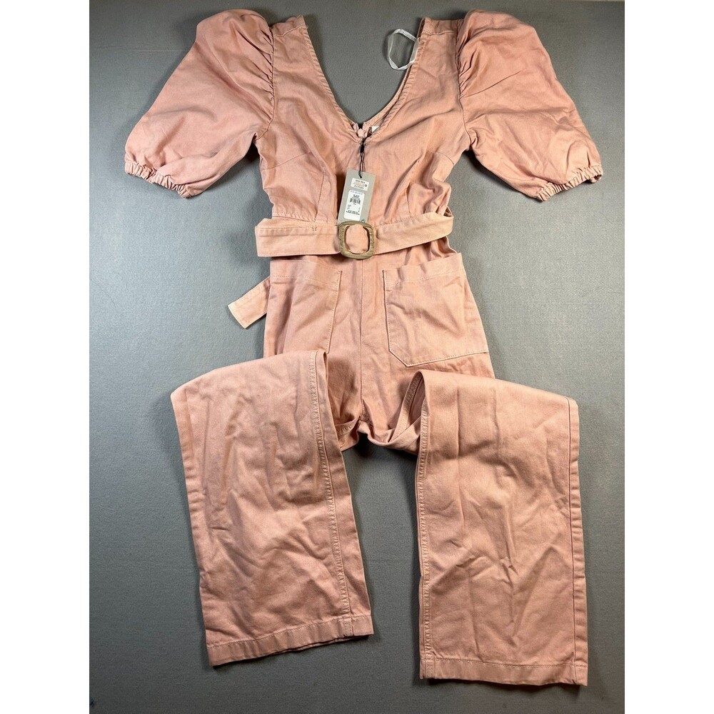 size 4 Pink Primark NWT Jumpsuit Flutter sleeves and belted Y2K Jumper coveralls
